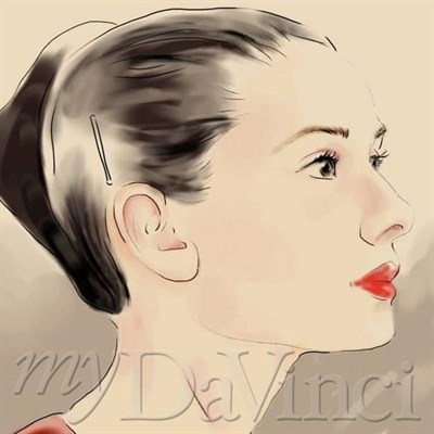 Audrey Hepburn Watercolor Pop Art Print,by myDaVinci - myDaVinci